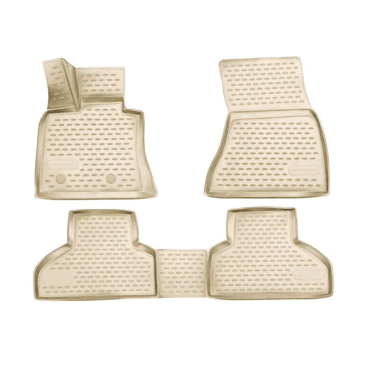 OMAC Alfombrillas De Coche para BMW X5 E70 2006-2013 Beige Goma TPE 4Pza