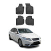 OMAC Premium Alfombrillas De Coche para Seat Toledo 2012-2018 Negro TPE Goma 4x