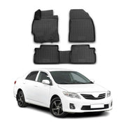 OMAC Alfombrillas De Coche para Toyota Corolla 2006-2013 Negro Goma TPE 4Pza