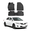OMAC Alfombrillas De Coche para Toyota Corolla 2006-2013 Negro Goma TPE 4Pza