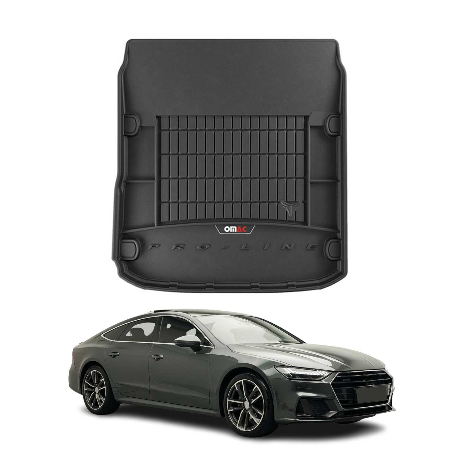 OMAC Premium Bandeja Maletero Alfombrilla para Audi A7 Sportback 2018-2026 TPE