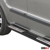 Par de Estribos Barras Laterales para Kia Soul 2009-2013 Negro Brillante Acero