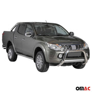 Bull Barra Frontal para Mitsubishi L200 2015-2018 Plata Brillante Acero 1Pza