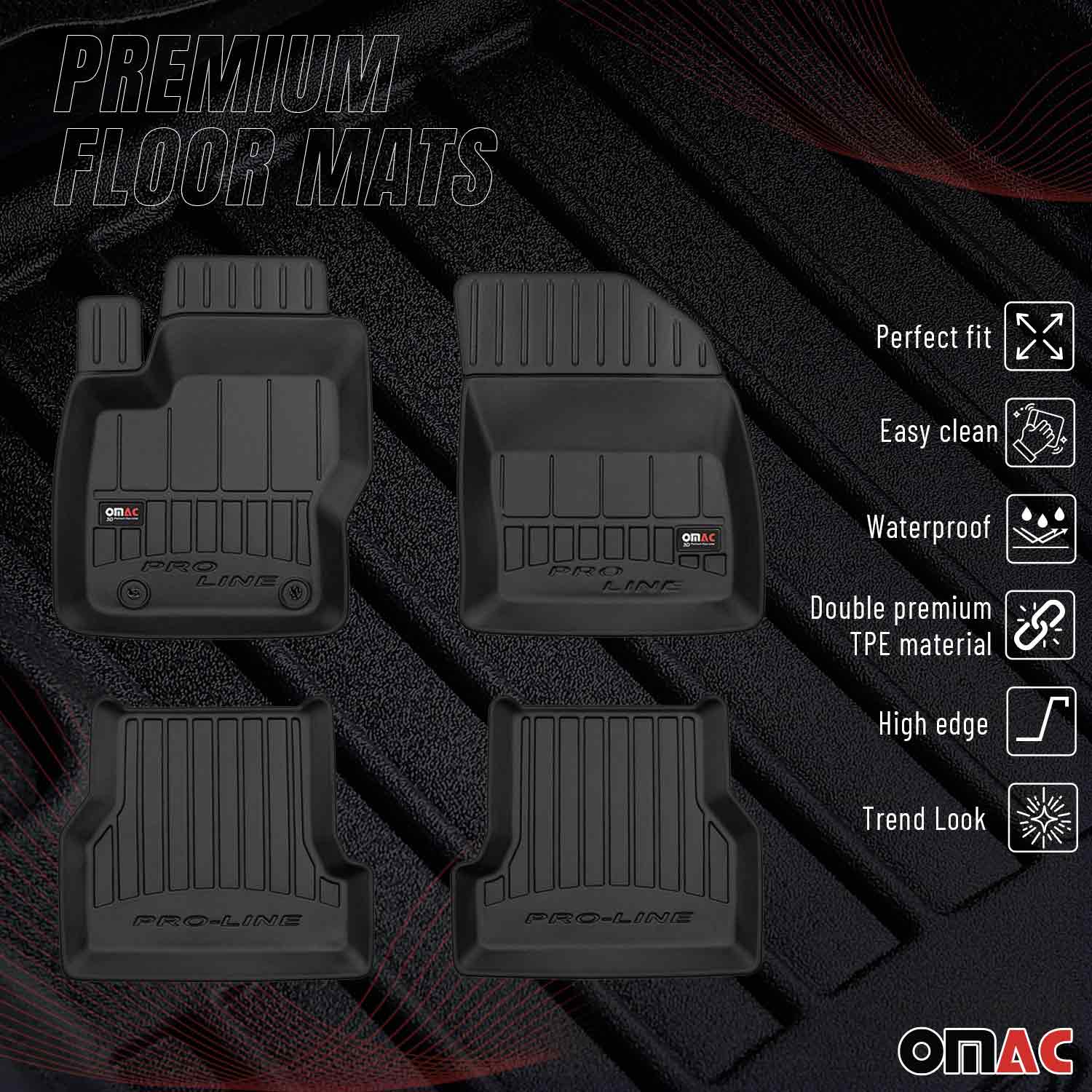 OMAC Premium Alfombrillas De Coche para Ford Focus alle 2004-2013 TPE Goma 4x