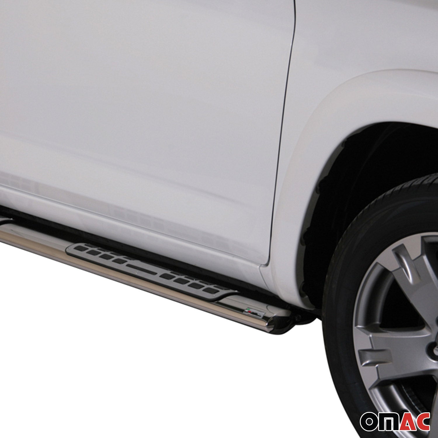 Par de Estribos Barras Laterales para Toyota RAV4 XA30 2010-2012 Plata Acero 2x