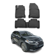 OMAC Alfombrillas De Coche para Lexus NX 2014-2021 Negro Goma TPE 4Pza