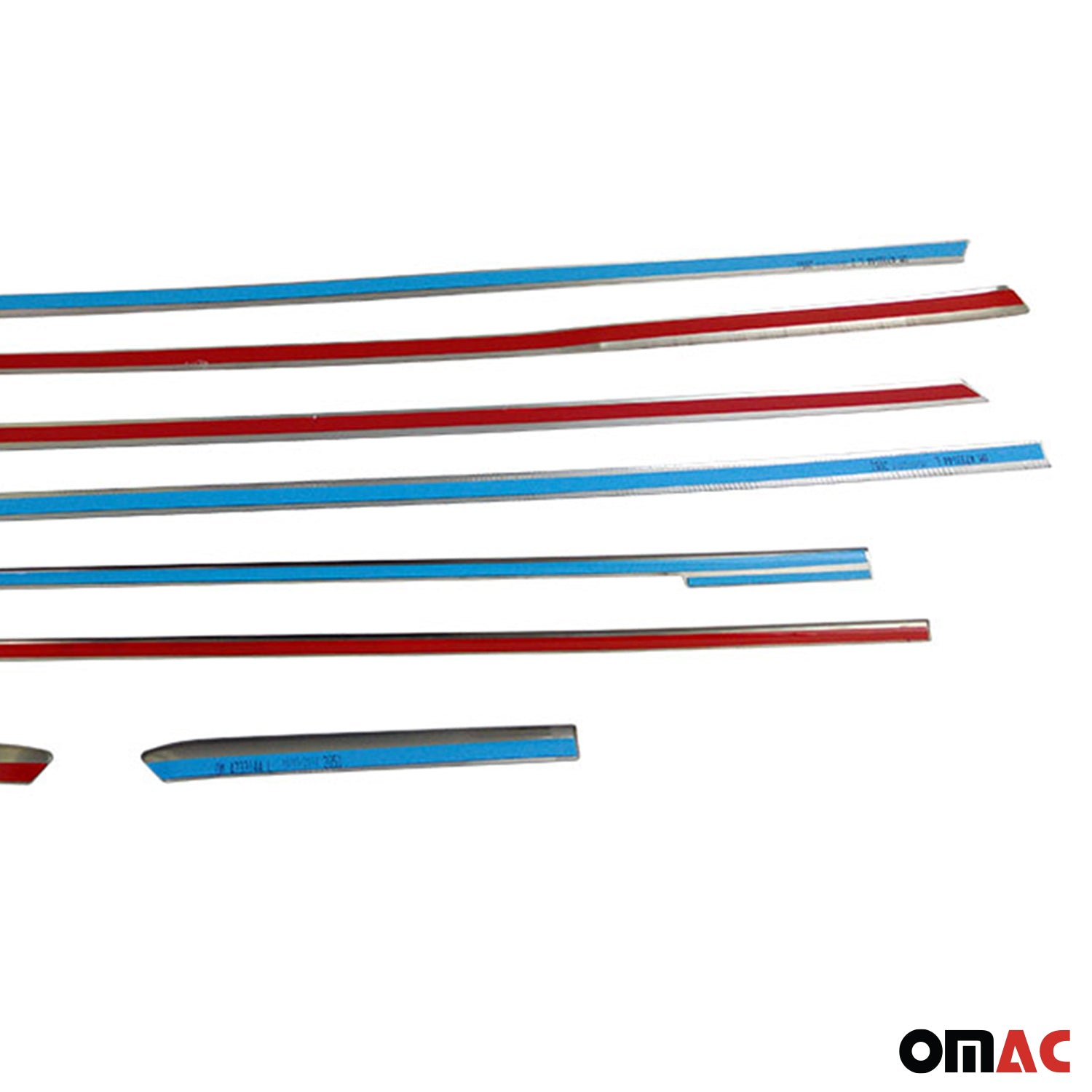 Molduras de Ventana para Mercedes Vito W447 Largo L2 Plata Brillante Acero 8Pza