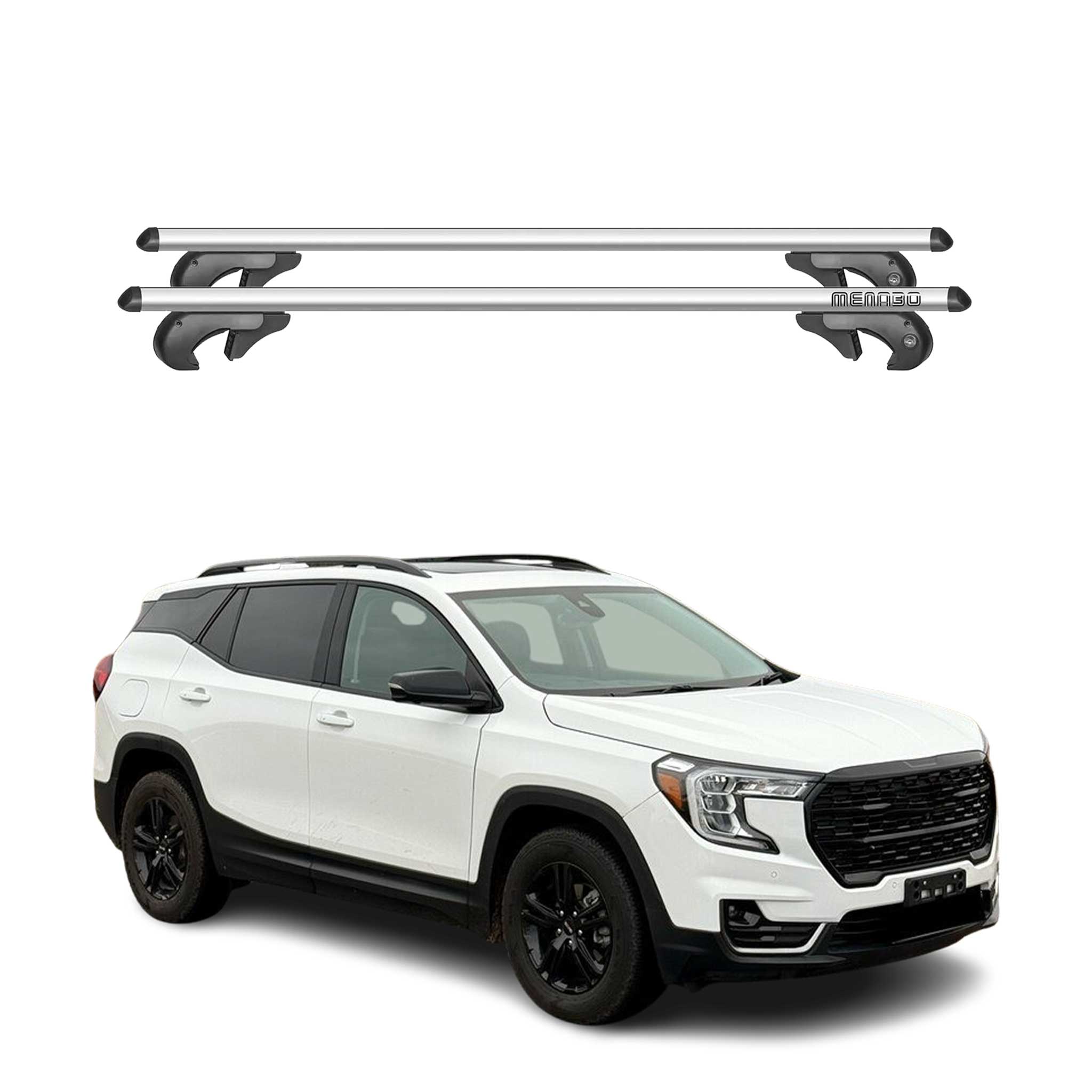 Menabo Barras de Techo Baca para GMC Terrain 2018-2025 Gris Aluminio 2Pza
