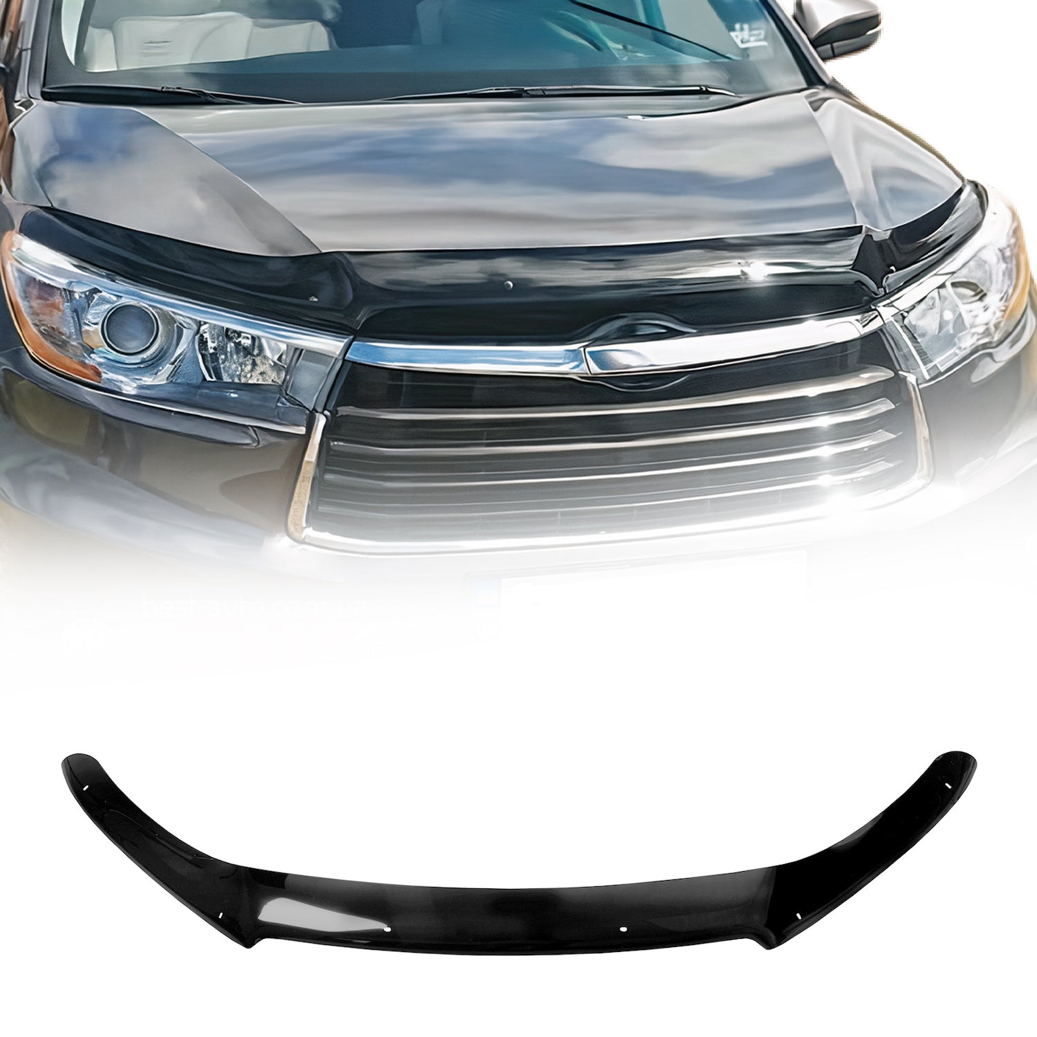 Deflector de Capó para Toyota Highlander 2014-2020 Oscuro Brillante Acrílico