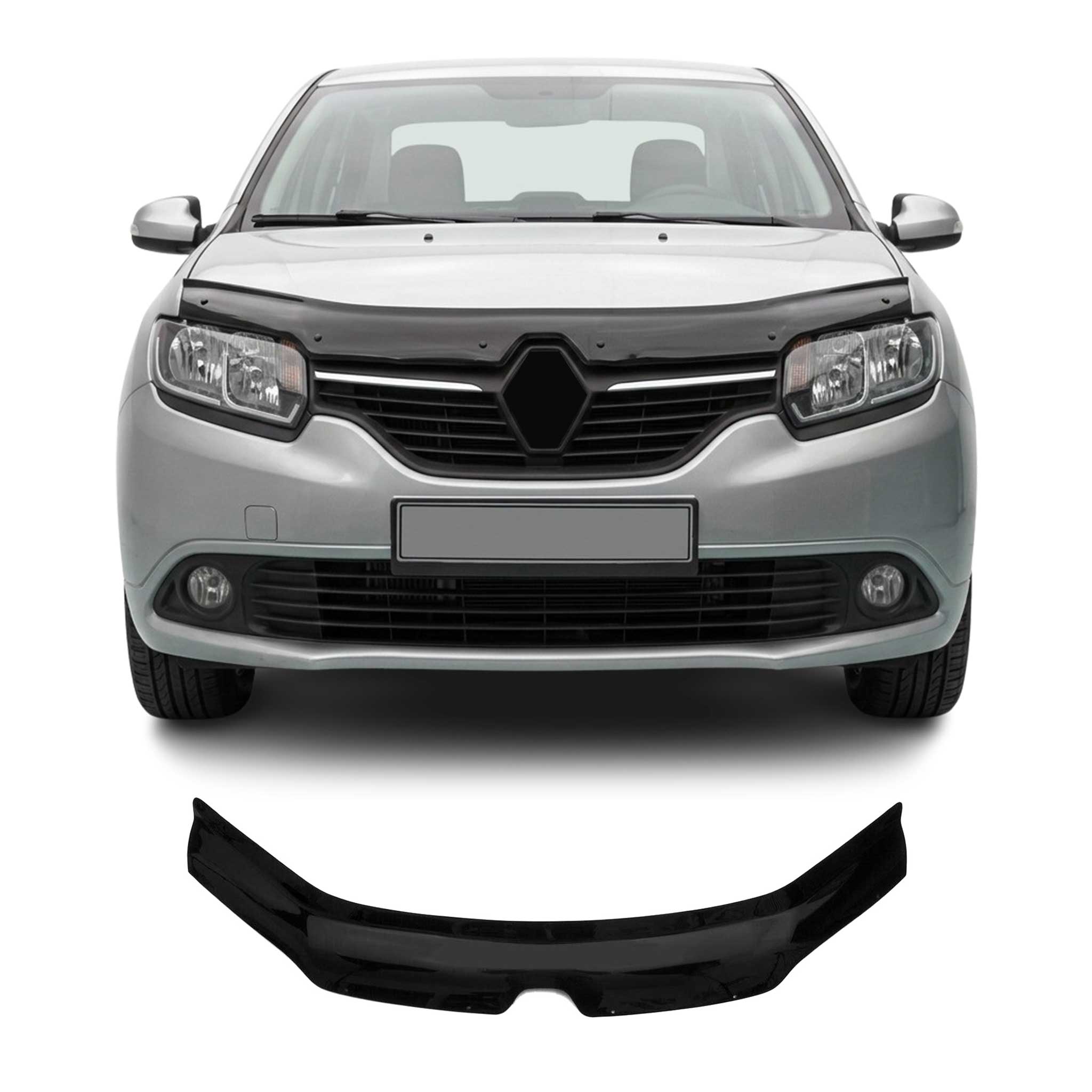 Deflector de Capó para Dacia Logan 2012-2020 Oscuro Brillante Acrílico