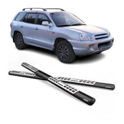 Par de Estribos Barras Laterales para Hyundai Santa Fe 2009-2012 Negro Acero