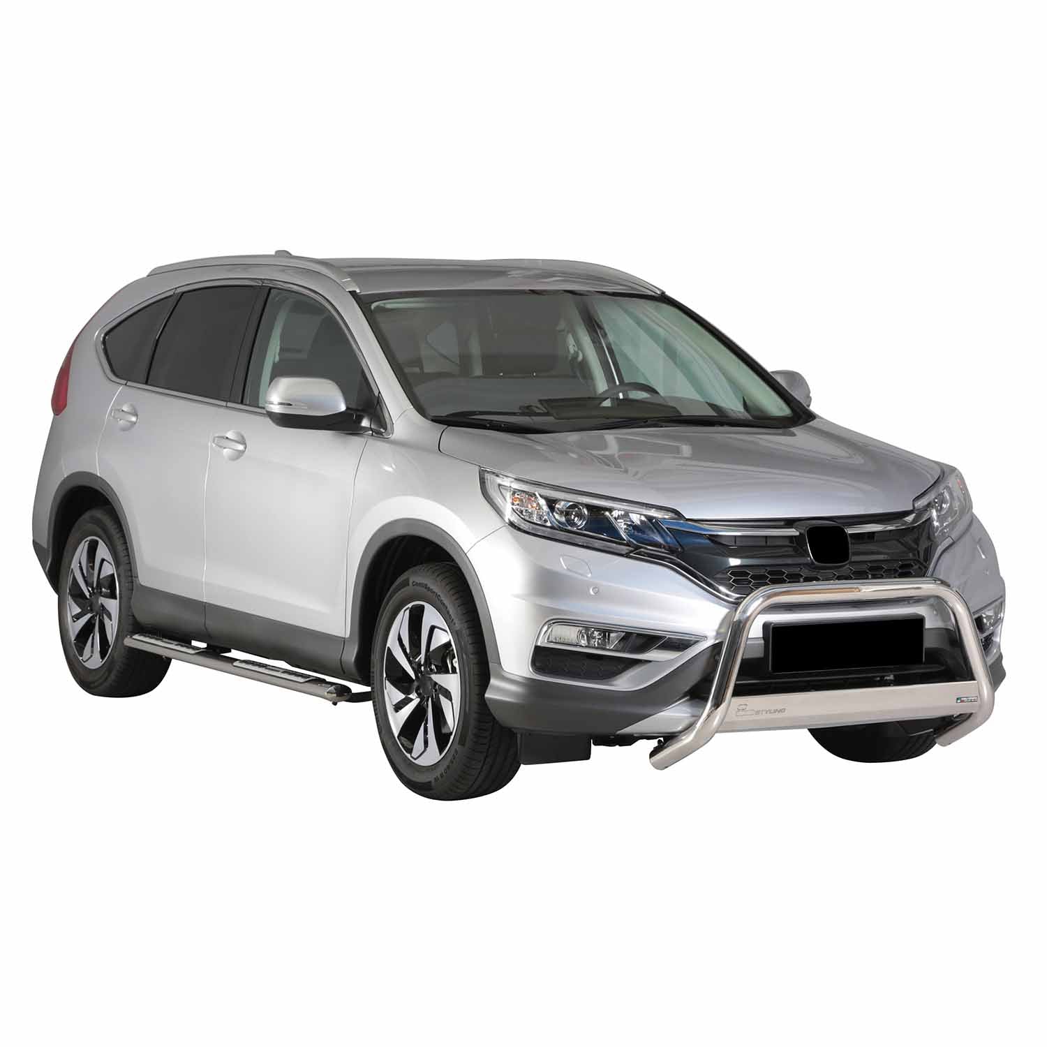 Par de Estribos Barras Laterales para Honda CR-V 2016-2018 Plata Acero 2x