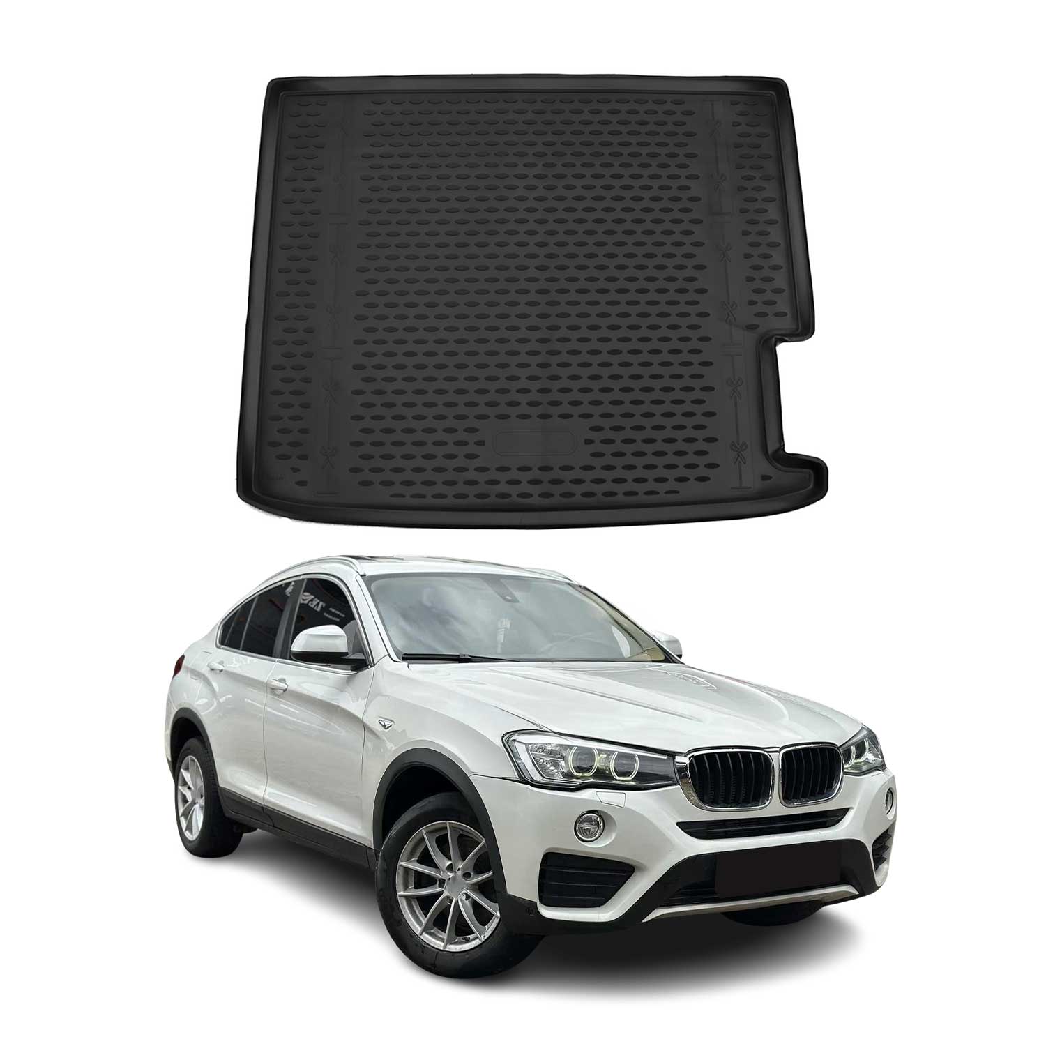 OMAC Bandeja Maletero Alfombrilla para BMW X4 F26 2014-2018 Negro Goma TPE 1Pza
