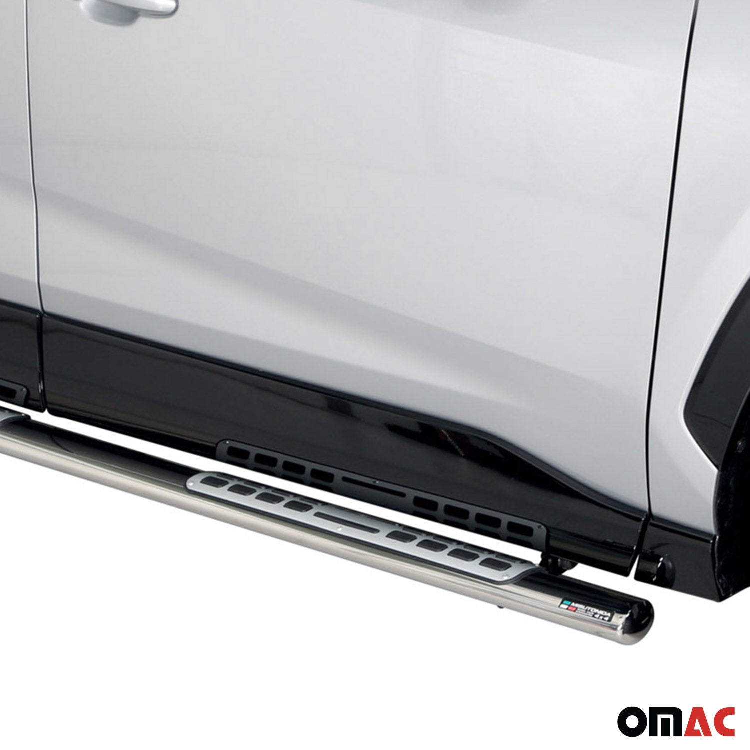 Par de Estribos Barras Laterales para Toyota RAV4 Hybrid 2019-2025 Plata Acero