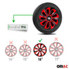 Sparco Tapacubos 16" pulgadas Universal Negro Rojo Carbono ABS