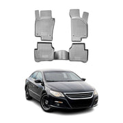 OMAC Alfombrillas De Coche para VW CC 2008-2017 Gris Goma TPE 4Pza