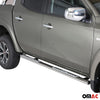 Estribos Barras Laterales para Fiat Fullback Double Cab 2016-2019 Plata Acero