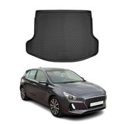 OMAC Bandeja Maletero Alfombrilla para Hyundai i30 Fastback 2017-2026 Negro TPE