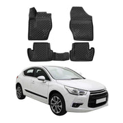 OMAC Alfombrillas De Coche para Citroen DS4 2011-2015 Negro Goma TPE 4Pza