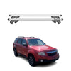 Menabo Barras de Techo Coche Barra para Mazda Tribute 2007-2012 Gris Aluminio 2x