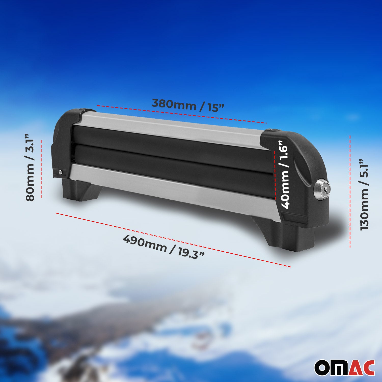 Menabo Portaesquí Snowboard portaequipajes Universal Negro Plata Alu