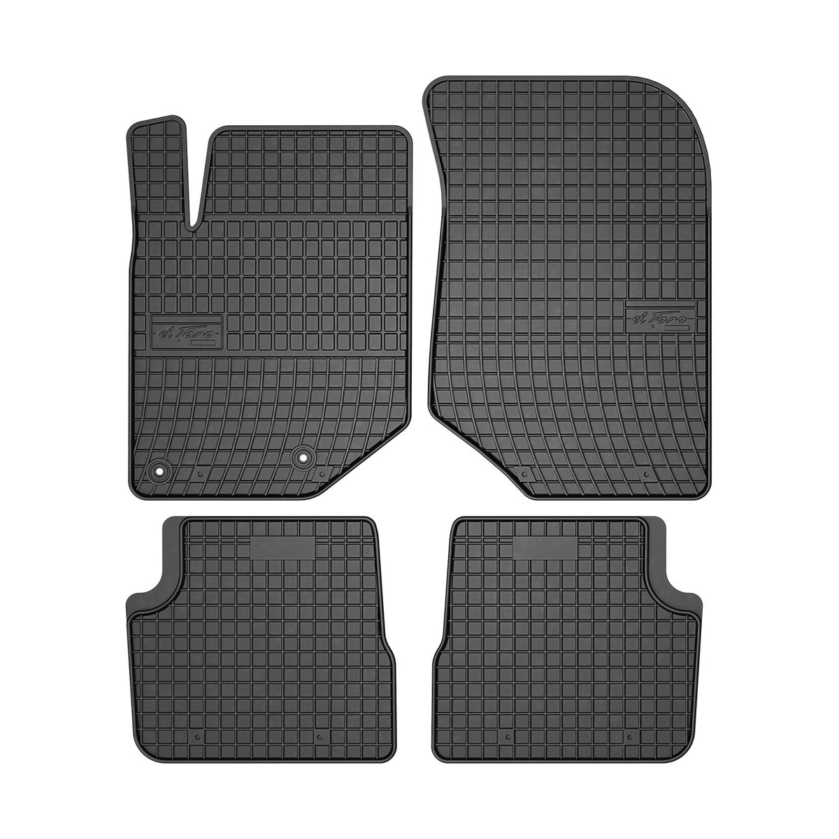 OMAC Alfombrillas De Coche para Peugeot 208 2019-2025 Negro Goma TPE 4Pza