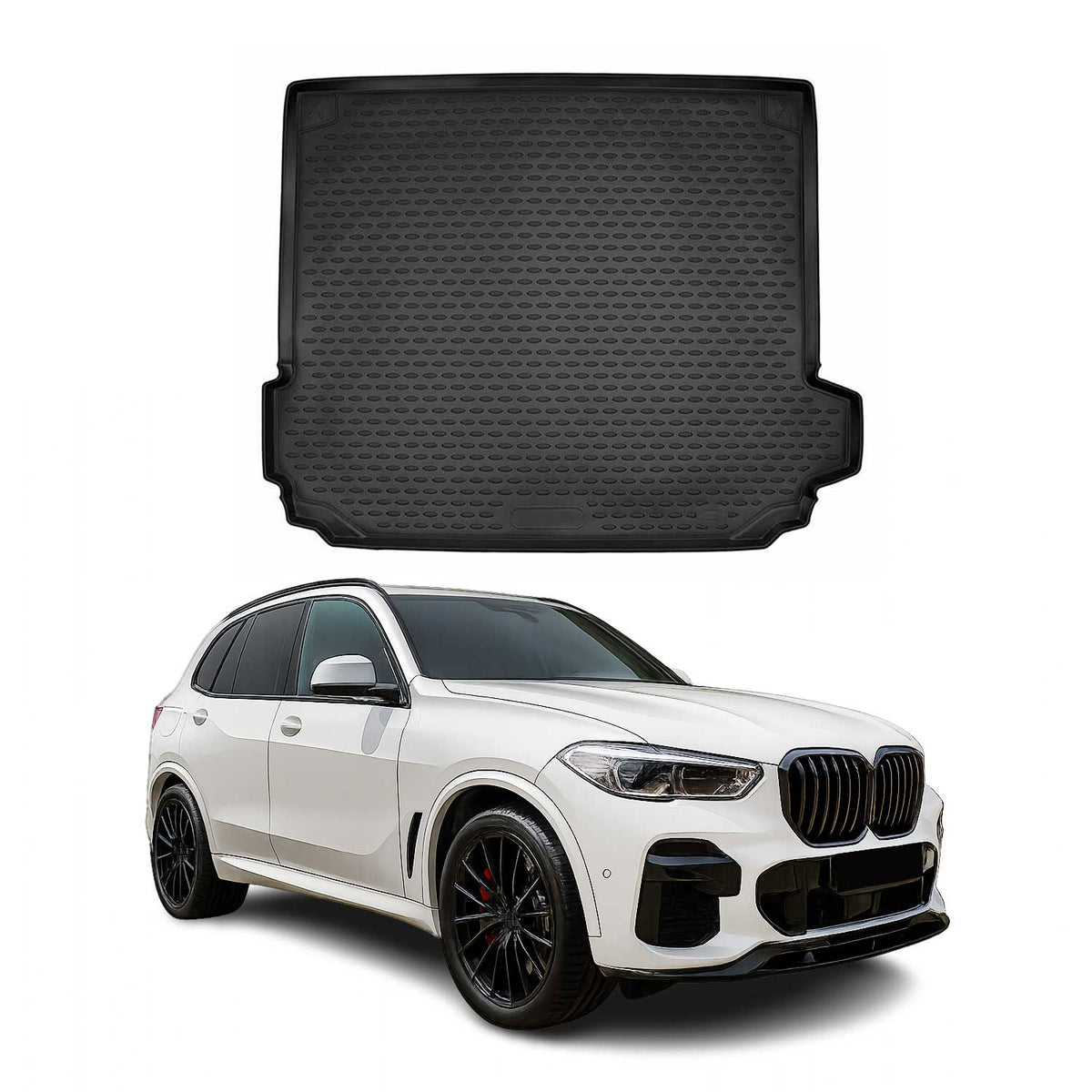 OMAC Bandeja Maletero Alfombrilla para BMW X5 G05 2018-2025 Negro Goma TPE 1Pza