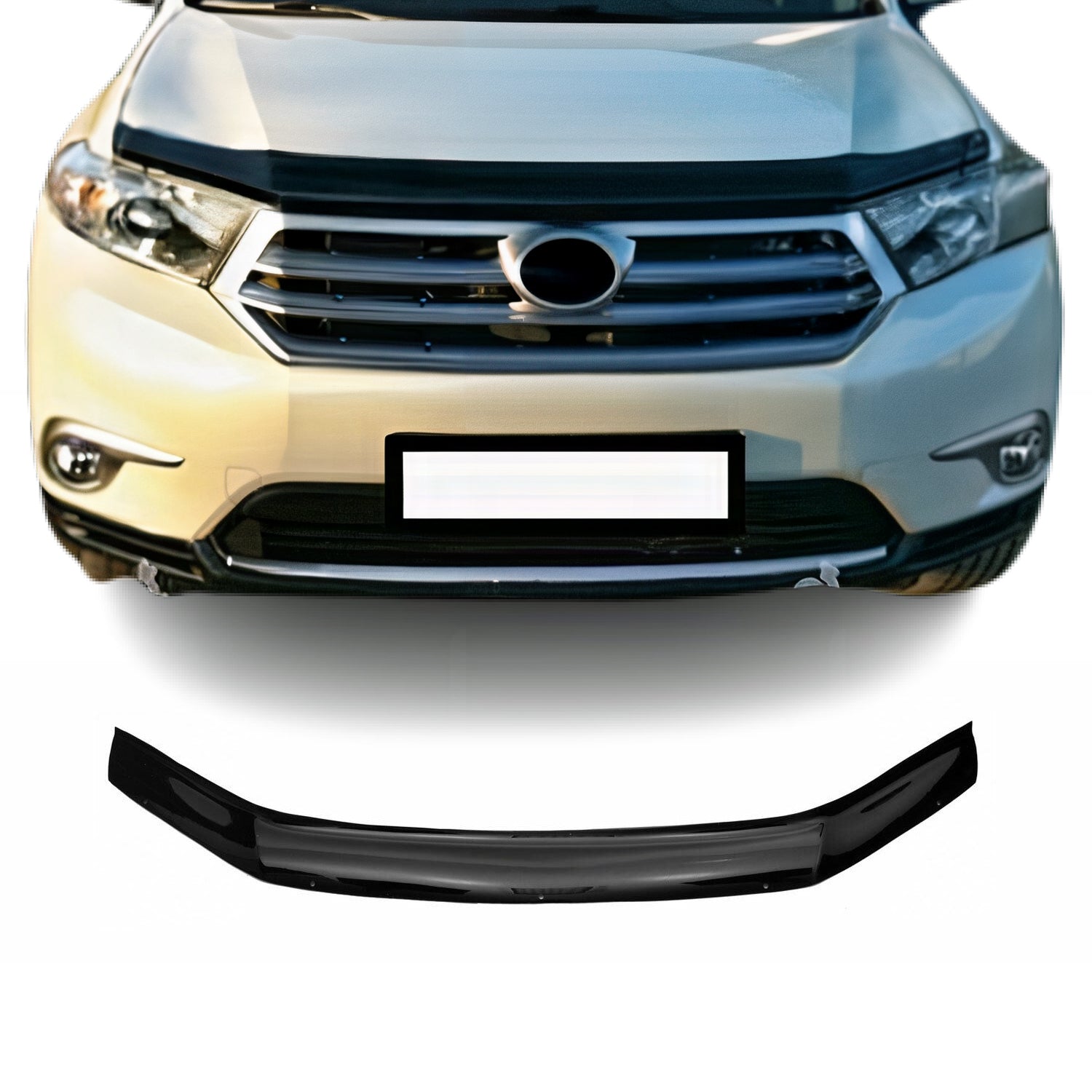 Deflector de Capó para Toyota Highlander 2010-2013 Oscuro Brillante Acrílico