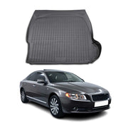OMAC Bandeja Maletero Alfombrilla para Volvo S80 2006-2016 Negro Goma TPE 1Pza