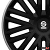 Sparco Bergamo Tapacubos 15 Pulgadas Universal Gris Negro ABS Plástico
