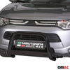 Bull Barra Frontal para Mitsubishi Outlander 2013-2015 Negro Brillante Acero