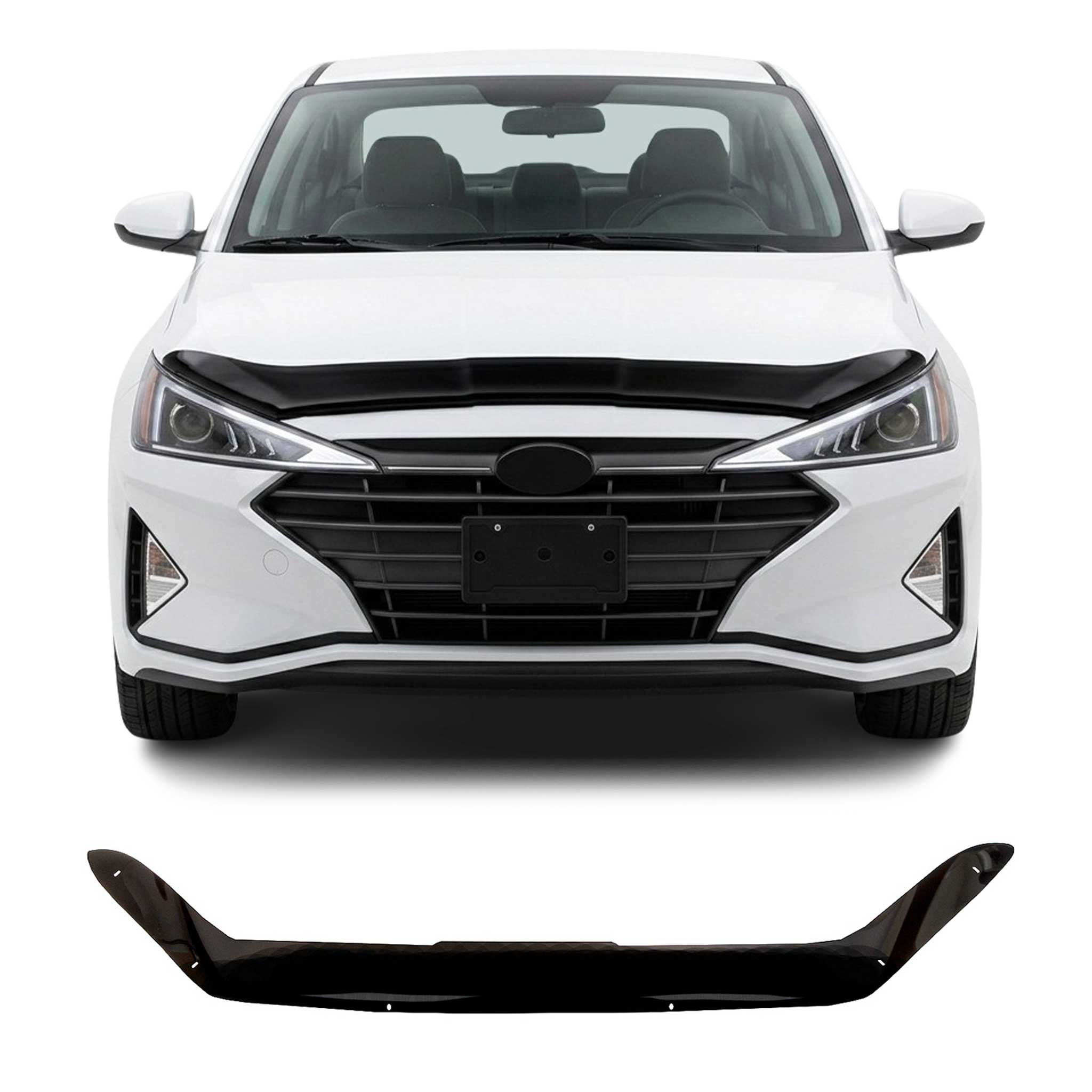 Deflector de Capó para Hyundai Elantra 2018-2021 Oscuro Brillante Acrílico