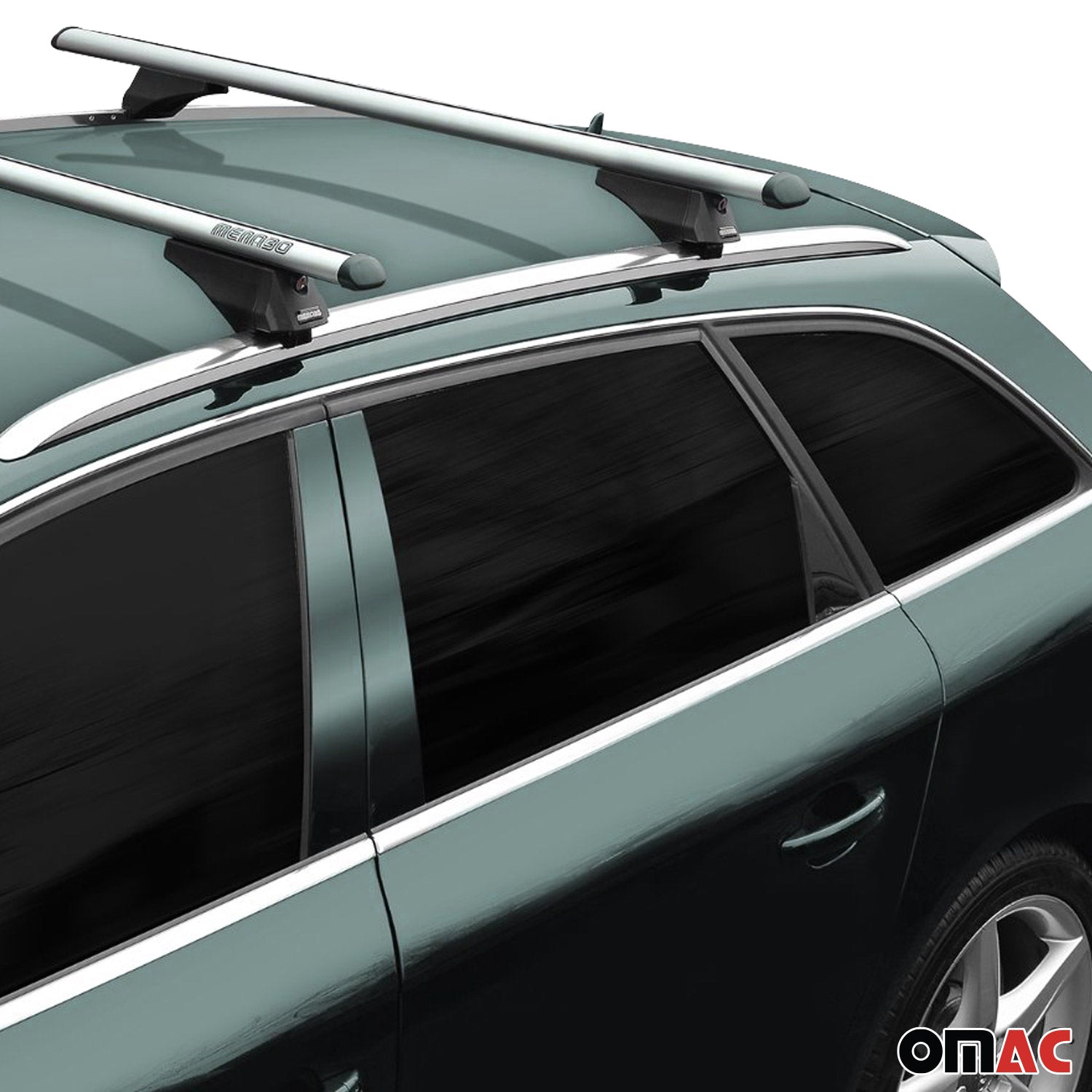 Menabo Barras de Techo Coche Baca para Opel Zafira C Tourer 2011-2019 Gris Alu