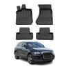 OMAC Premium Alfombrillas De Coche para Audi Q5 2008-2017 Negro TPE Goma 4Pza