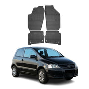 OMAC Alfombrillas De Coche para VW Fox 2005-2011 Negro Goma TPE 4Pza