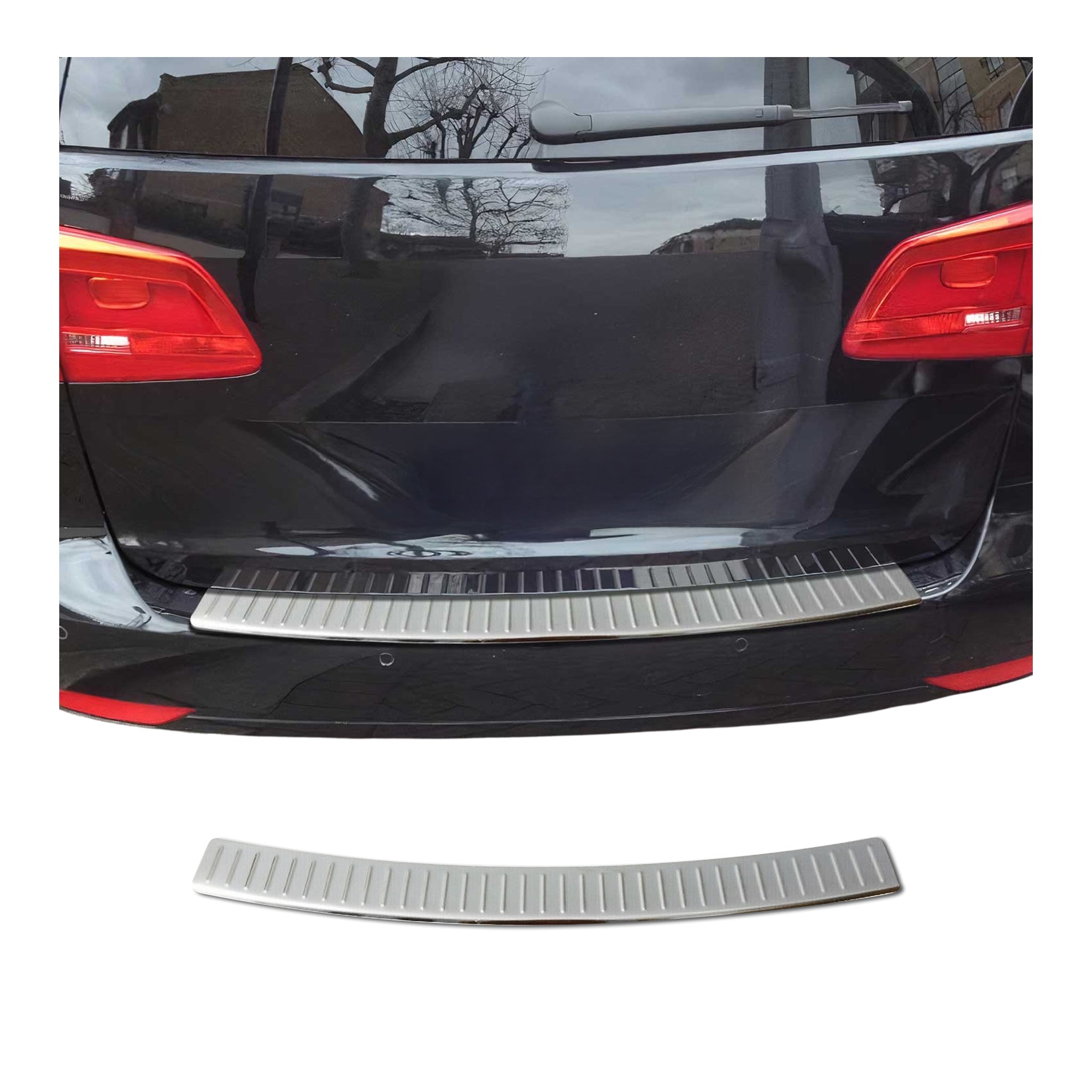 Protector de Parachoques Trasero para VW Touran 2010-2015 Acero cepillado