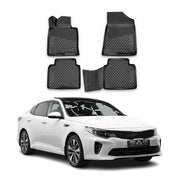OMAC Alfombrillas De Coche para Kia Optima 2015-2021 Negro Goma TPE 4Pza