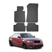 OMAC Alfombrillas De Coche para BMW Serie 1 E82 Cupé 2007-2013 Negro Goma 4Pza