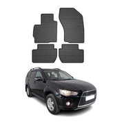 OMAC Alfombrillas De Coche para Mitsubishi Outlander 2006-2012 Negro Goma TPE 4x