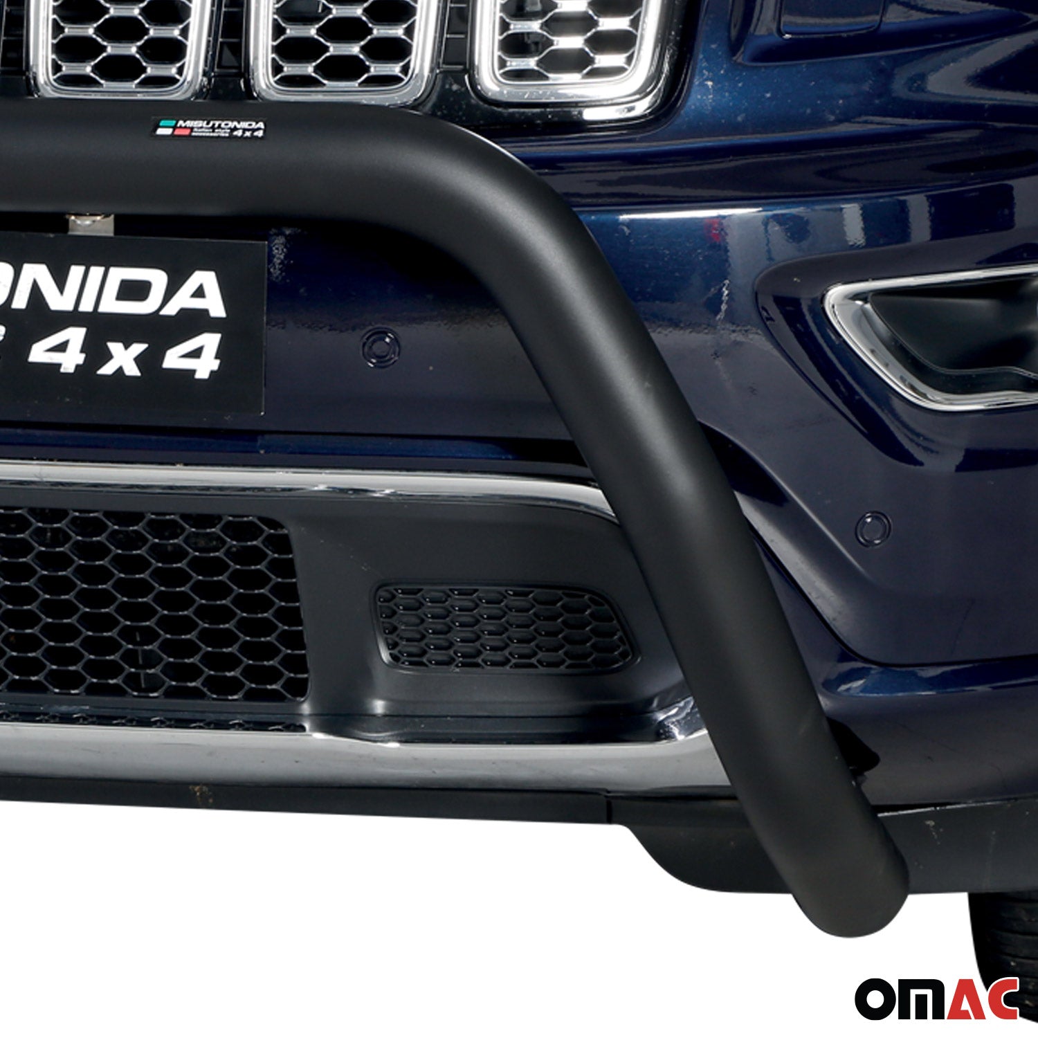 Bull Barra Frontal para Jeep Grand Cherokee 2013-2017 Negro Brillante Acero 1Pza