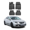 OMAC Premium Alfombrillas De Coche para Honda Accord 2008-2015 Negro TPE Goma 4x