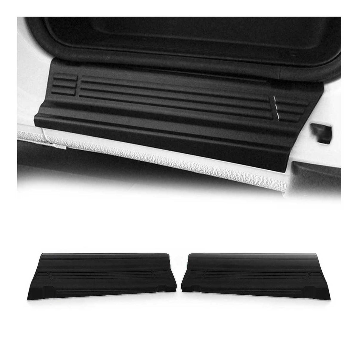 Placa del coche Umbral Cubierta para Fiat Ducato Jumper Boxer 2006-25 Negro Mate