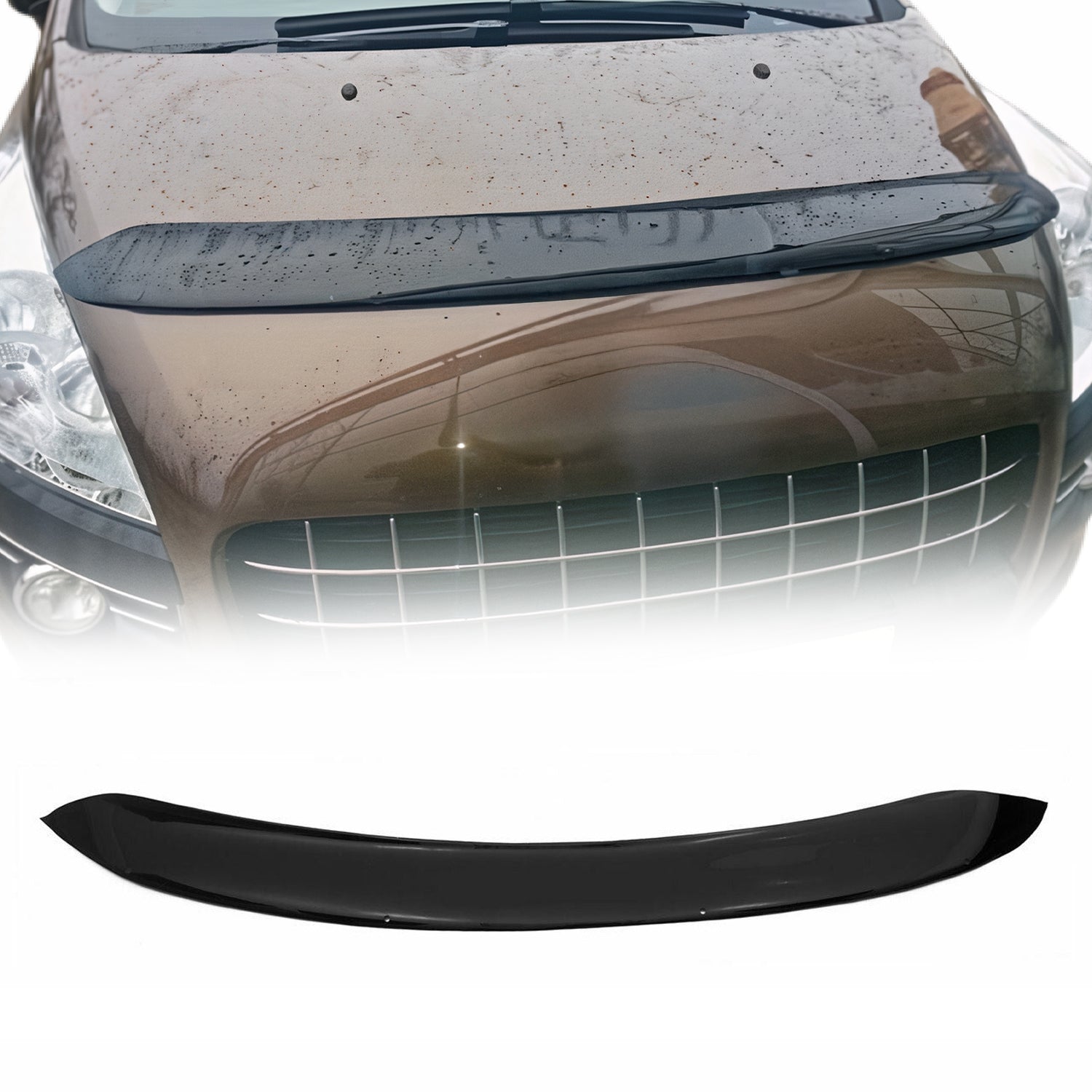 Deflector de Capó para Peugeot 3008 2009-2013 Oscuro Brillante Acrílico