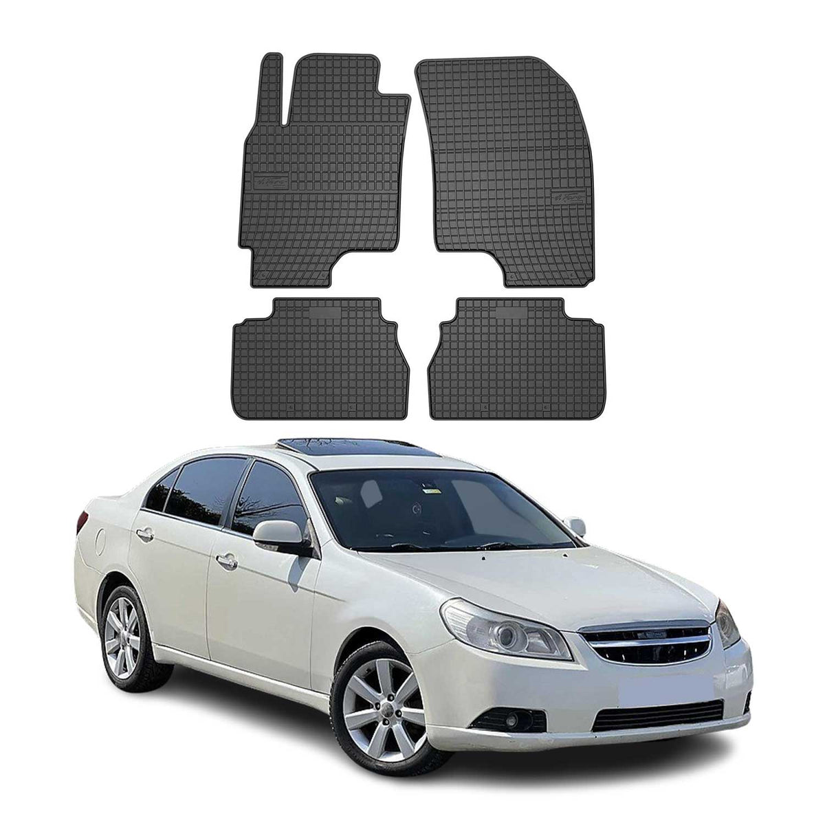 OMAC Alfombrillas De Coche para Chevrolet Epica 2006-2014 Negro Goma 4Pza