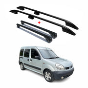 Rieles & Barras de Techo Coche para Renault Kangoo 1997-2008 Negro Aluminio 4Pza