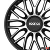 Sparco Roma Tapacubos 16" pulgadas Universal Negro Plata ABS Plástico