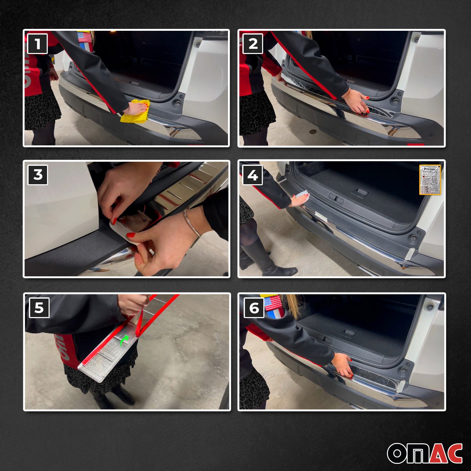 Protector de Parachoques Trasero para Citroen Berlingo 2019-2024 Negro Mate Alu