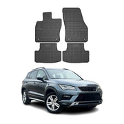 OMAC Alfombrillas De Coche para Seat Ateca 2016-2025 Negro Goma 4Pza