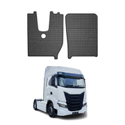OMAC Alfombrillas De Coche para Iveco S-Way 2019-2025 Negro Goma 2Pza