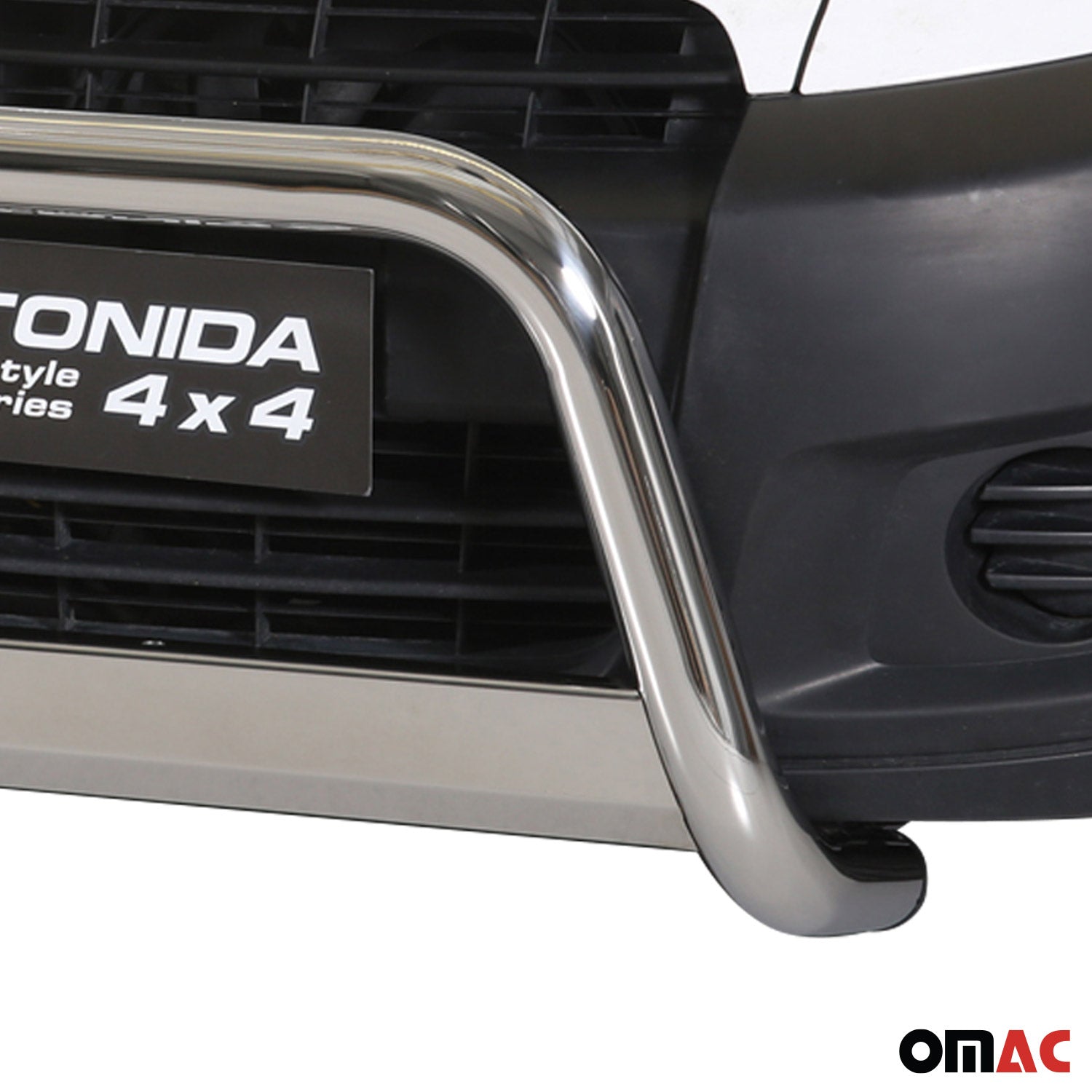 Bull Barra Frontal para Citroen Jumpy 2006-2015 Plata Brillante Acero 1Pza